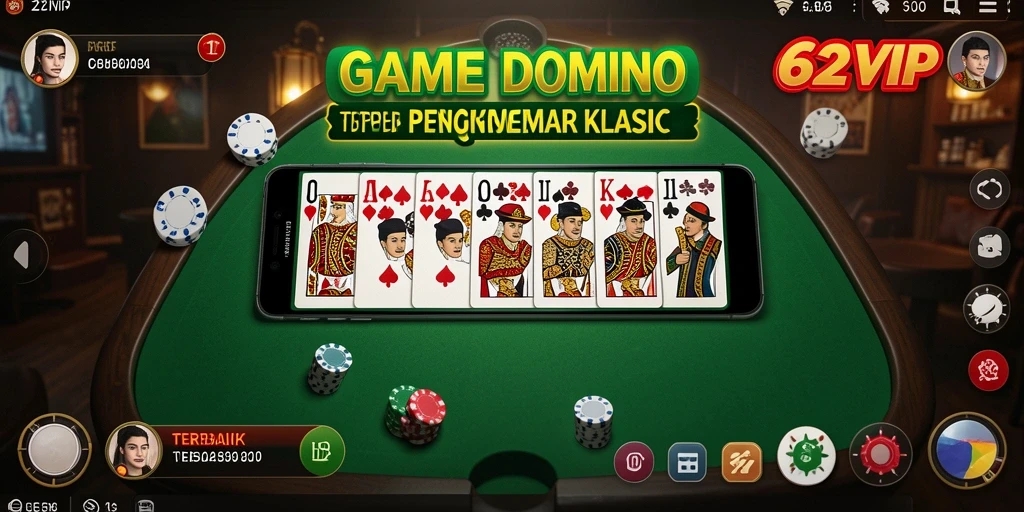 Tampilan menarik gameplay Domino di 62VIP.