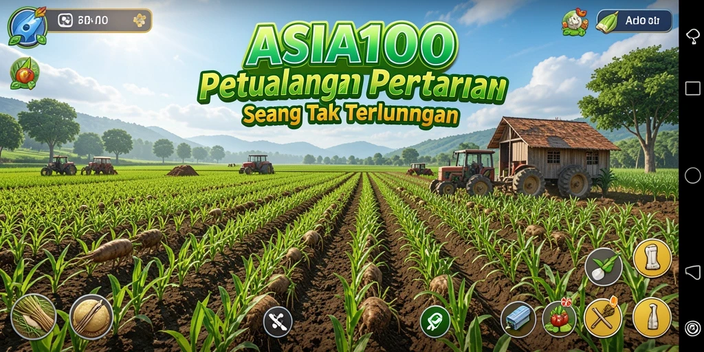 Tangkapan layar gameplay petualangan bertani di ASIA100.