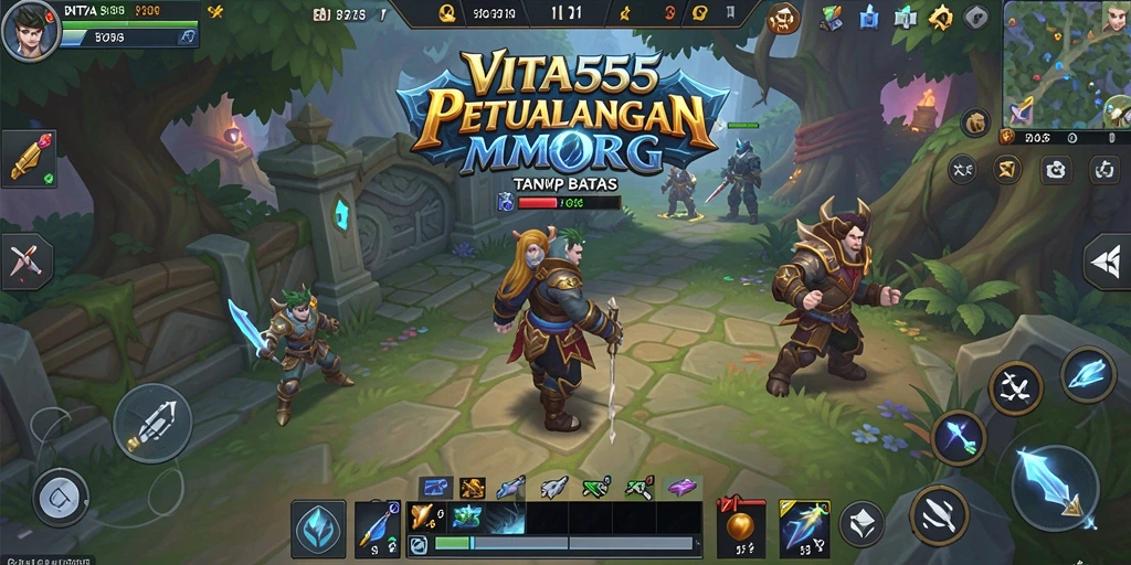 Screenshot gameplay VITA555 menampilkan petualangan seru dalam dunia MMORPG.