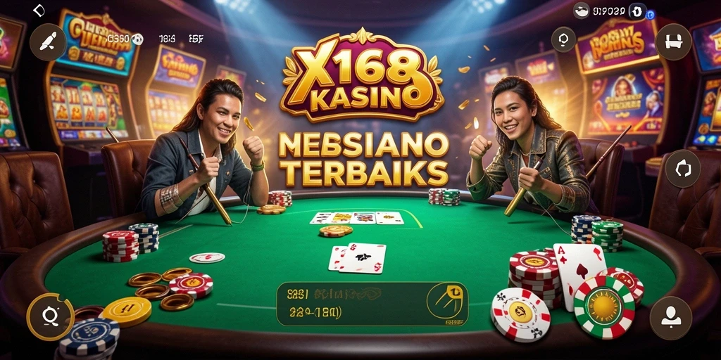Screenshot gameplay X168 yang menunjukkan suasana Kasino yang mendebarkan.